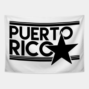 Puerto Rico Estrella Mi Bandera Negra Puerto Rican Flag Tapestry