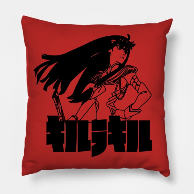 Kill La Kill - Satsuki Bold Kanji Pillow by waveformUSA