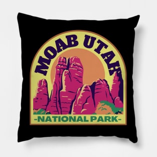 Retro Moab Utah Pillow