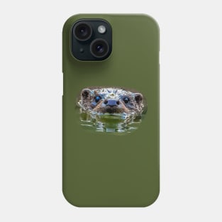 Face of a European Otter Phone Case