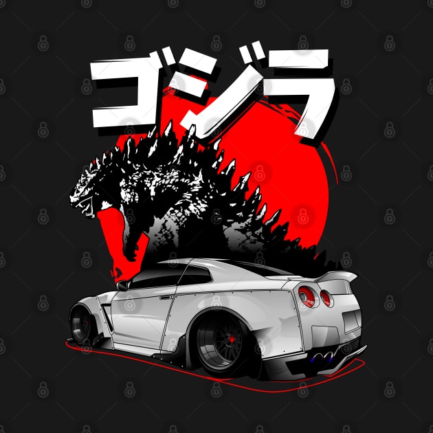 Godzilla GTR R35 Rocket Bunny by rizadeli