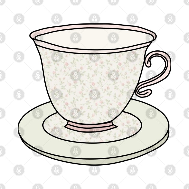 floral coquette teacup by gdm123