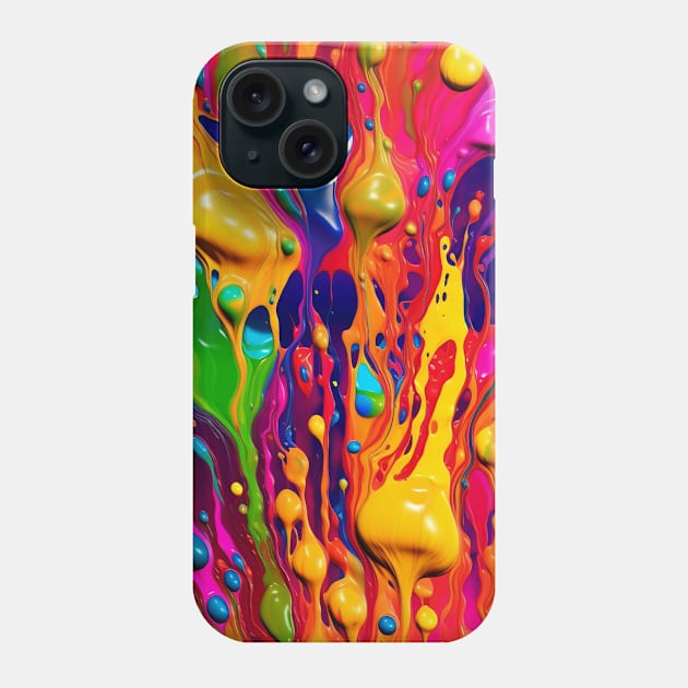 Abstract paint splats Phone Case by BloodRubyz