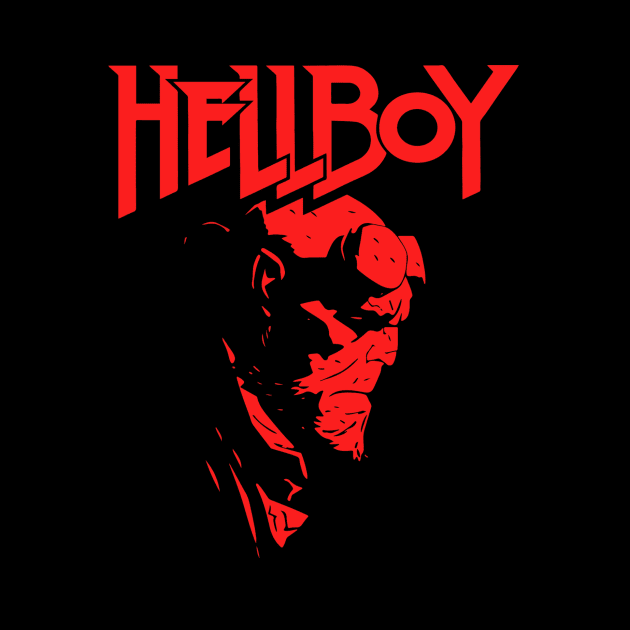 Hellboy Profile (Black Print) by Nerdology