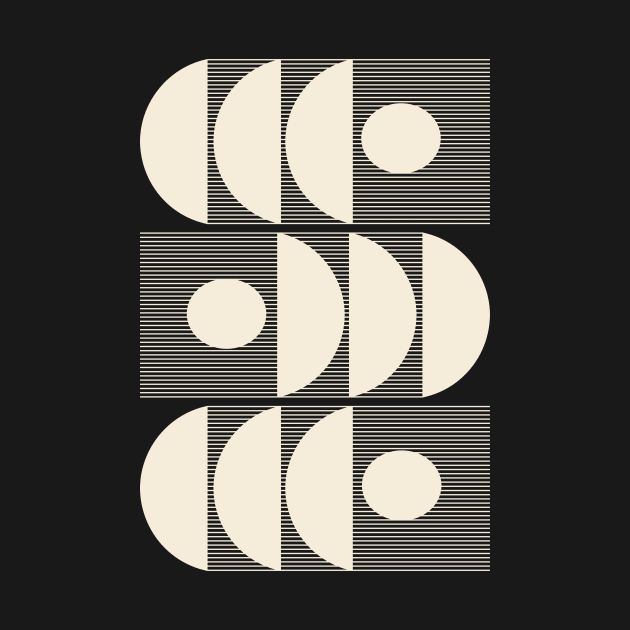 Mid Century Modern Geometric Lines and Shapes by ApricotBirch