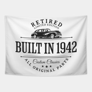 1942 Retired Parts Retirement Birthday Tapestry