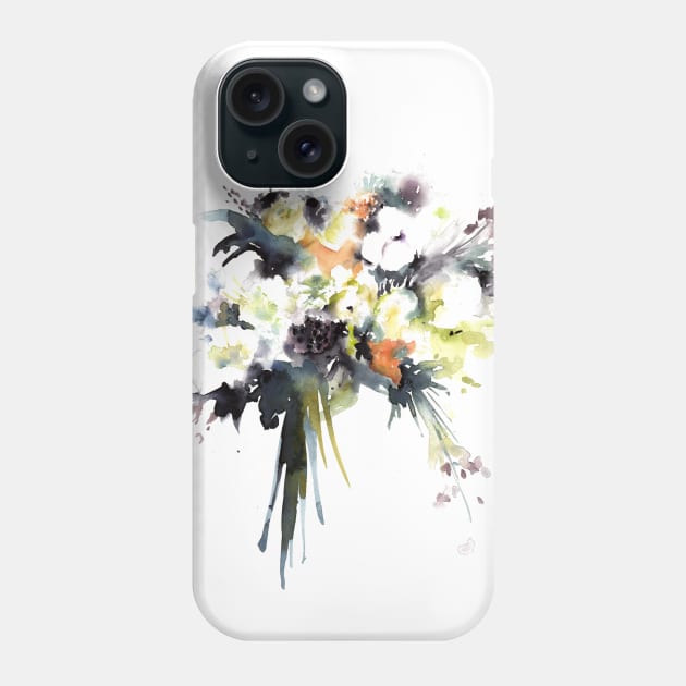 Bouquet with cotton flowers Phone Case by Maria Mi Art