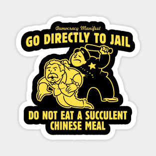 Do Not Eat A Succulent Chinese Meal (Black) Magnet