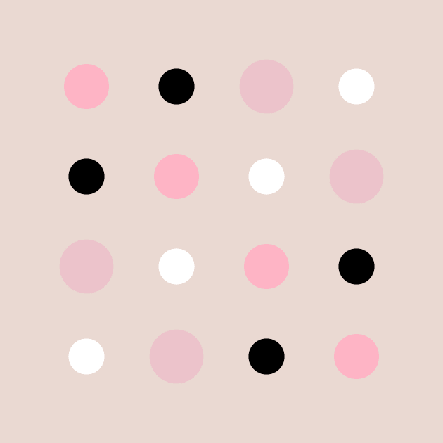 pink black and white dots by erichristy