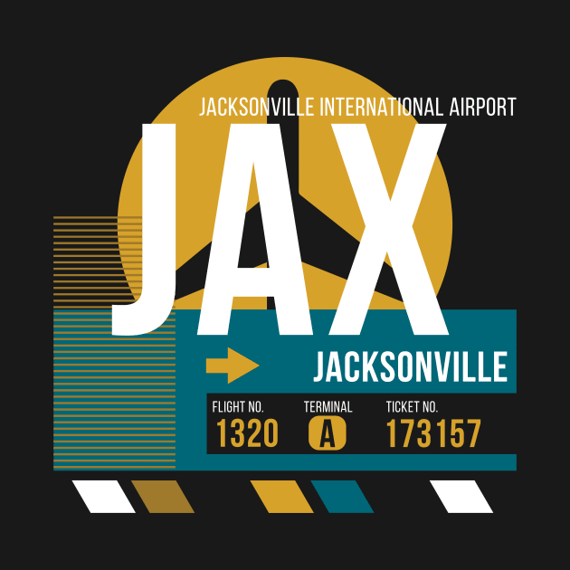 Vintage Jacksonville JAX Airport Code Travel Day Retro Air Travel by Now Boarding