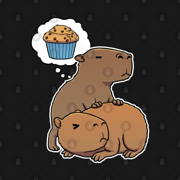 Capybara hungry for Chocolate Chip Muffins by capydays