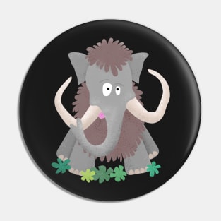 Funny woolly mammoth cartoon for kids Pin