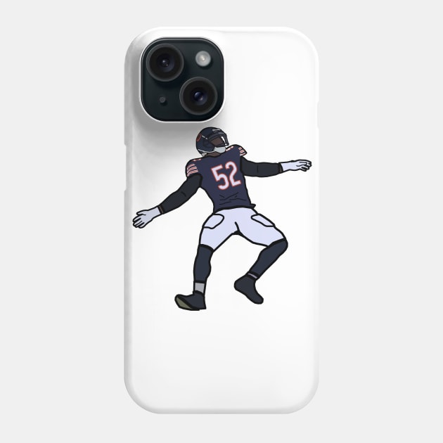 Khalil Mack Sack Celebration Chicago Bears NFL Phone Case by xavierjfong