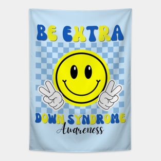 Down Syndrome Awareness  Trisomy 21 - Be Extra Retro Tapestry