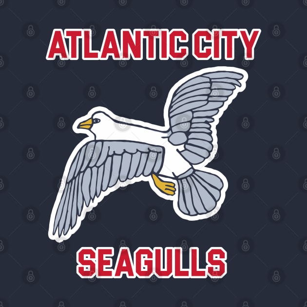 Atlantic City Seagulls )( Retro Throwback Basketball Team by darklordpug