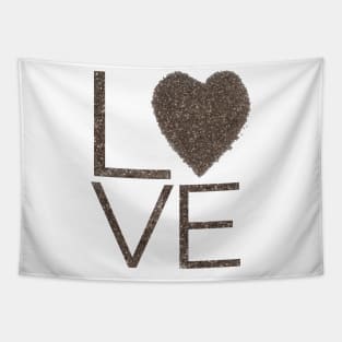 Chia Seeds Heart Love For Healthy Life Tapestry