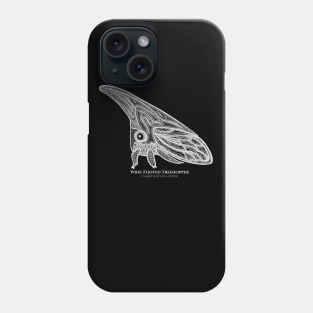 Treehopper with Common and Scientific Names - insect art Phone Case