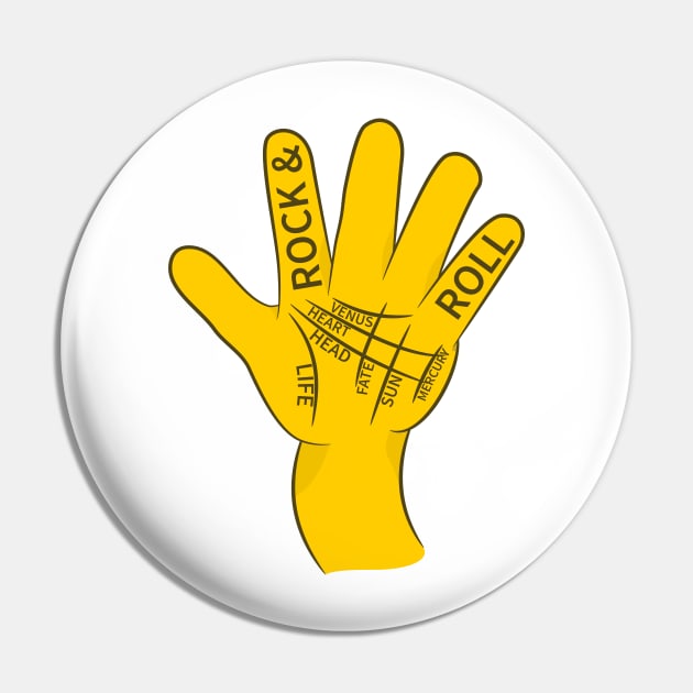 Palmistry Rock and Roll Pin by mailboxdisco