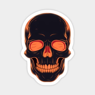 Black Red Skull Magnet