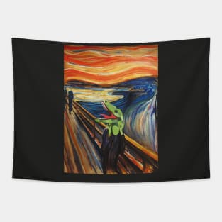 Skrik The Scream of Velociraptor Tapestry