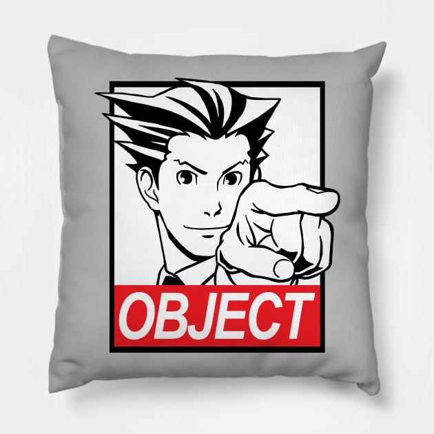 OBJECT! Phoenix Wright Pillow by spookyruthy