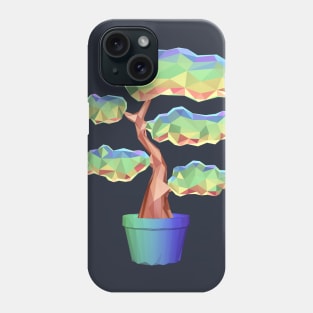 Low Poly Rainbow Bonsai Tree Phone Case