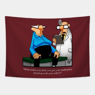 Funny Spectickles Medical Humor Cartoon Tapestry