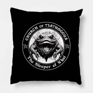 Church of Tsathoggua (Black Print) Pillow