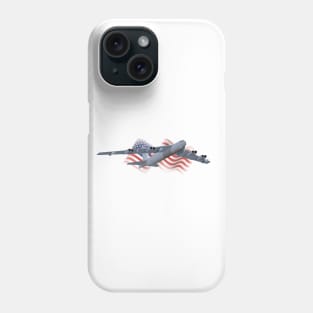 B-52 Strategic Bomber with American Flag Phone Case