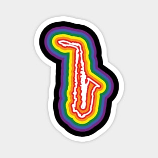 saxophone retro vibe Magnet