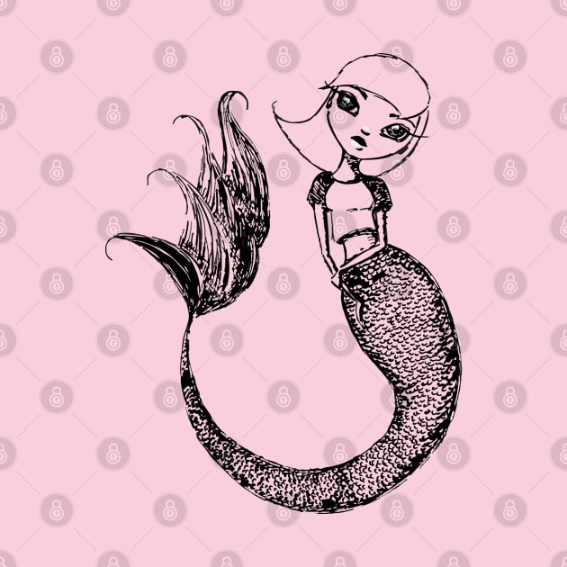 Mermaid Sketches Series: Sweet Mermaid by LittleMissTyne