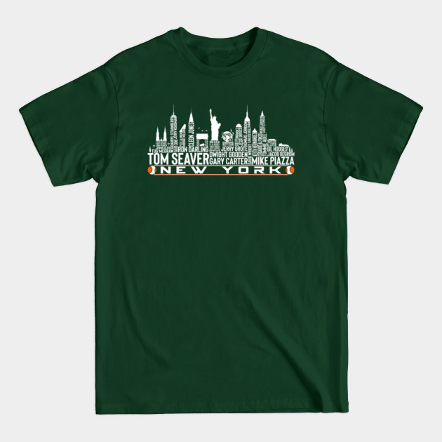 Discover The legends N€W York city skyline of the N€W York baseball team - N€W York Baseball Skyline - T-Shirt