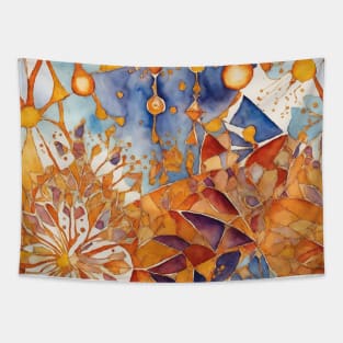 Sunburst Mandala Radiance Tapestry