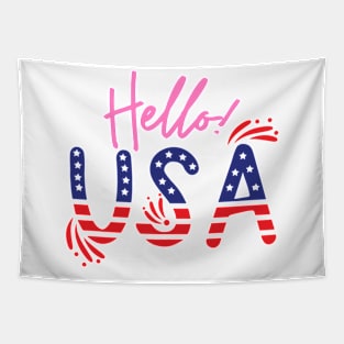 Hello USA Tapestry