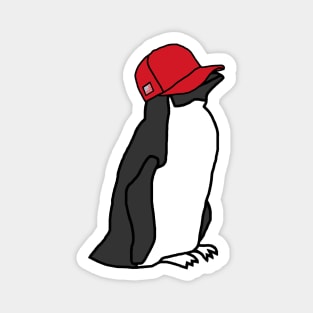 Trucker Hats Red Penguin Graphic Magnet