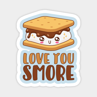 Love You Smore Cute Kawaii Marshmallow Pun Magnet