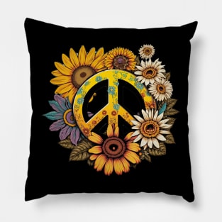 Peace Daisy Pillow