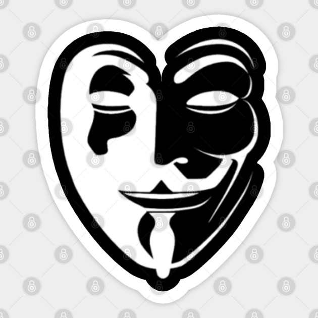 V White V For Vendetta Sticker Teepublic Au