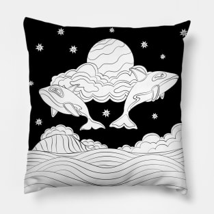 space orcas Pillow