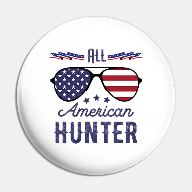 All American Hunter 4th Of July Sunglasses Pin by tobzz