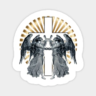 Holy angels of the cross of the Lord Jesus, redeemer of the world Magnet