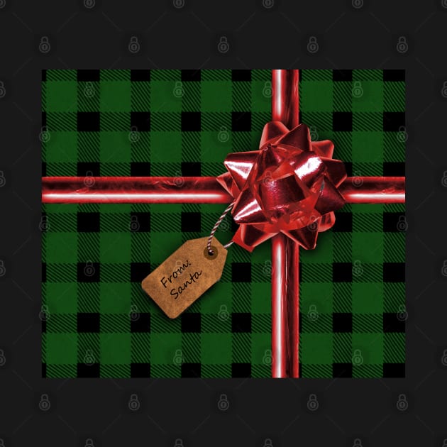 Christmas Gift in green buffalo plaid by JJLosh