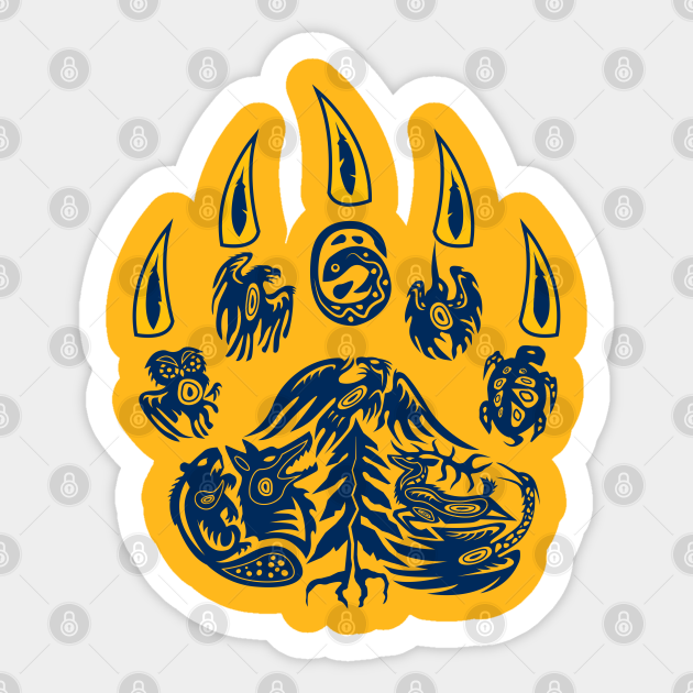 Golden Bear Logo 3 - Lacrosse - Sticker