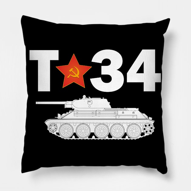 For the export of tanks! T-34-76 model 1941 (Battle of Moscow) Pillow by FAawRay