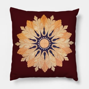 floral design on a wooden table Pillow