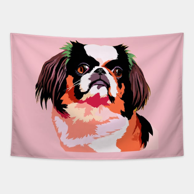 Japanese Chin Pop Art - Dog Lover Gifts Tapestry by PawPopArt