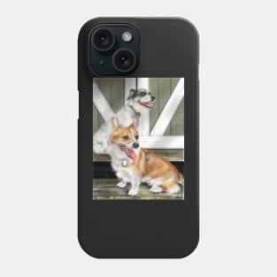 Corgi and Jack Russell Terrier Best Friends Phone Case