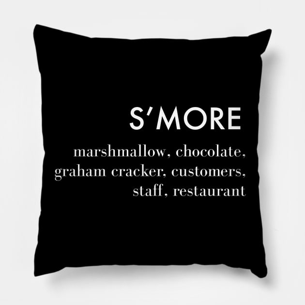 The Menu S'More (WH) Pillow by PopCultureShirts