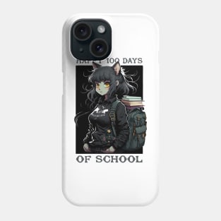 Happy 100 Days Of School anime girls Phone Case