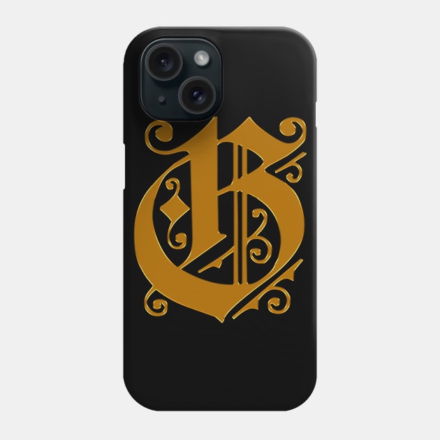 Golden Letter G Phone Case by The Black Panther